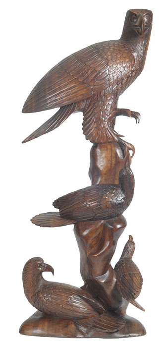 Wooden eagles On Base